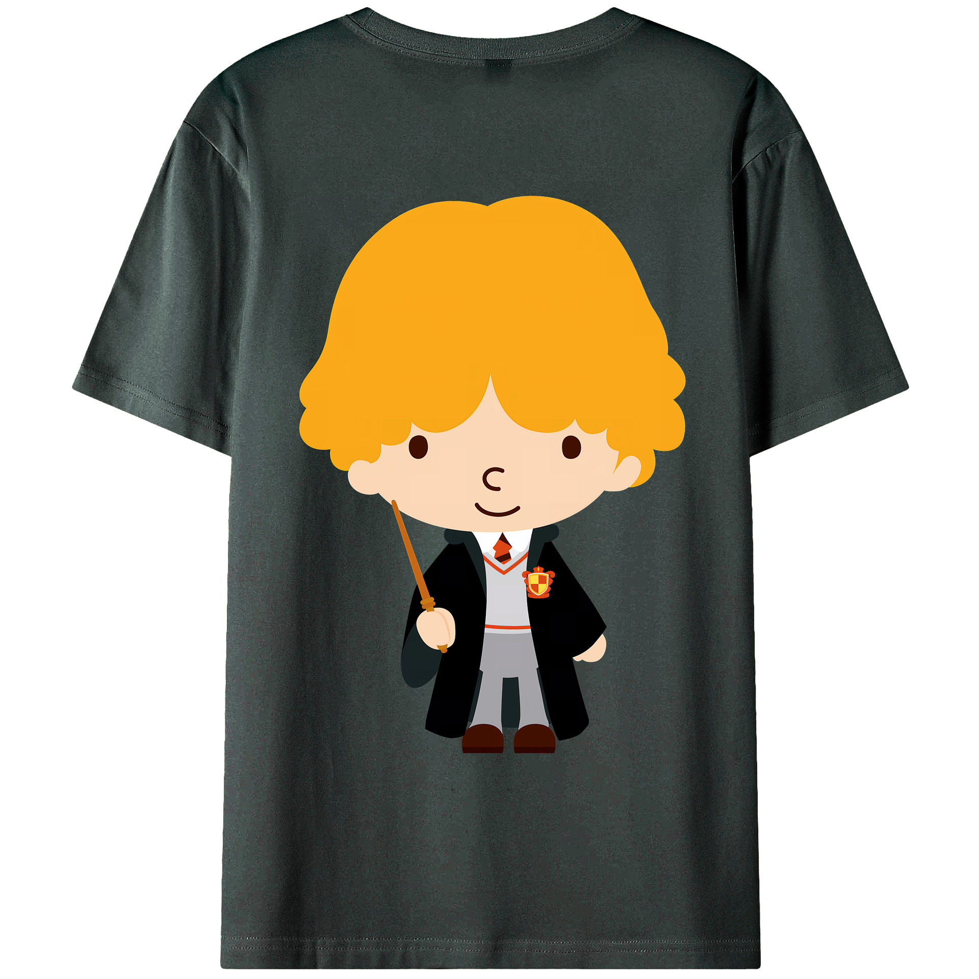 （画像用） Harry Potter ハリー・ポッターシリーズ 綿100％ メンズ半袖Tシャツ（バックプリント） 通気性